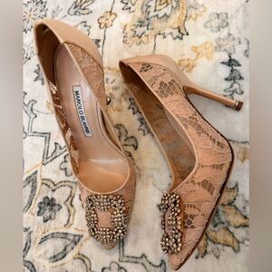 Manolo Blahnik Hangisi Lace Women Shoes
